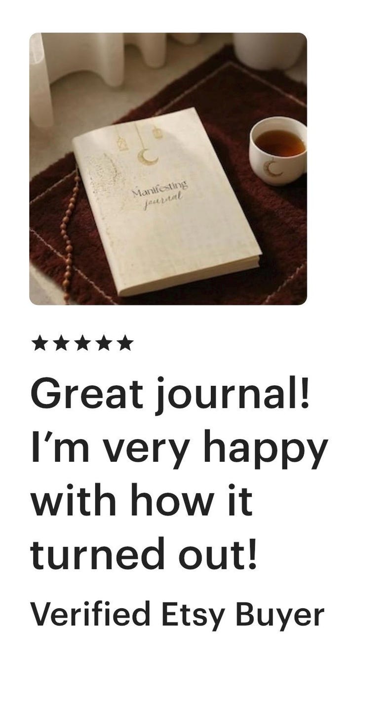 Manifestation Journal and Vision Board, Goal Planner, Law of Attraction Notebook, Mindset, Self Care Journal, Manifesting Gift image 11