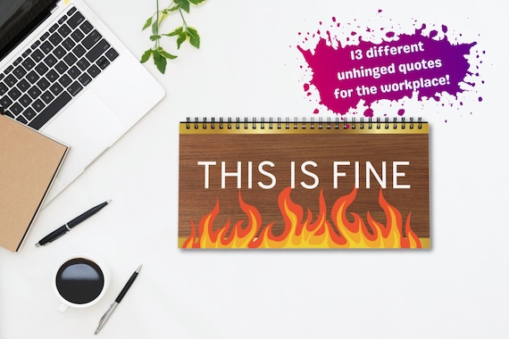 Corporate Humor Desk Sign: Office Desk Flipbook | Sarcastic Workplace Quotes | Snarky Coworker Gift
