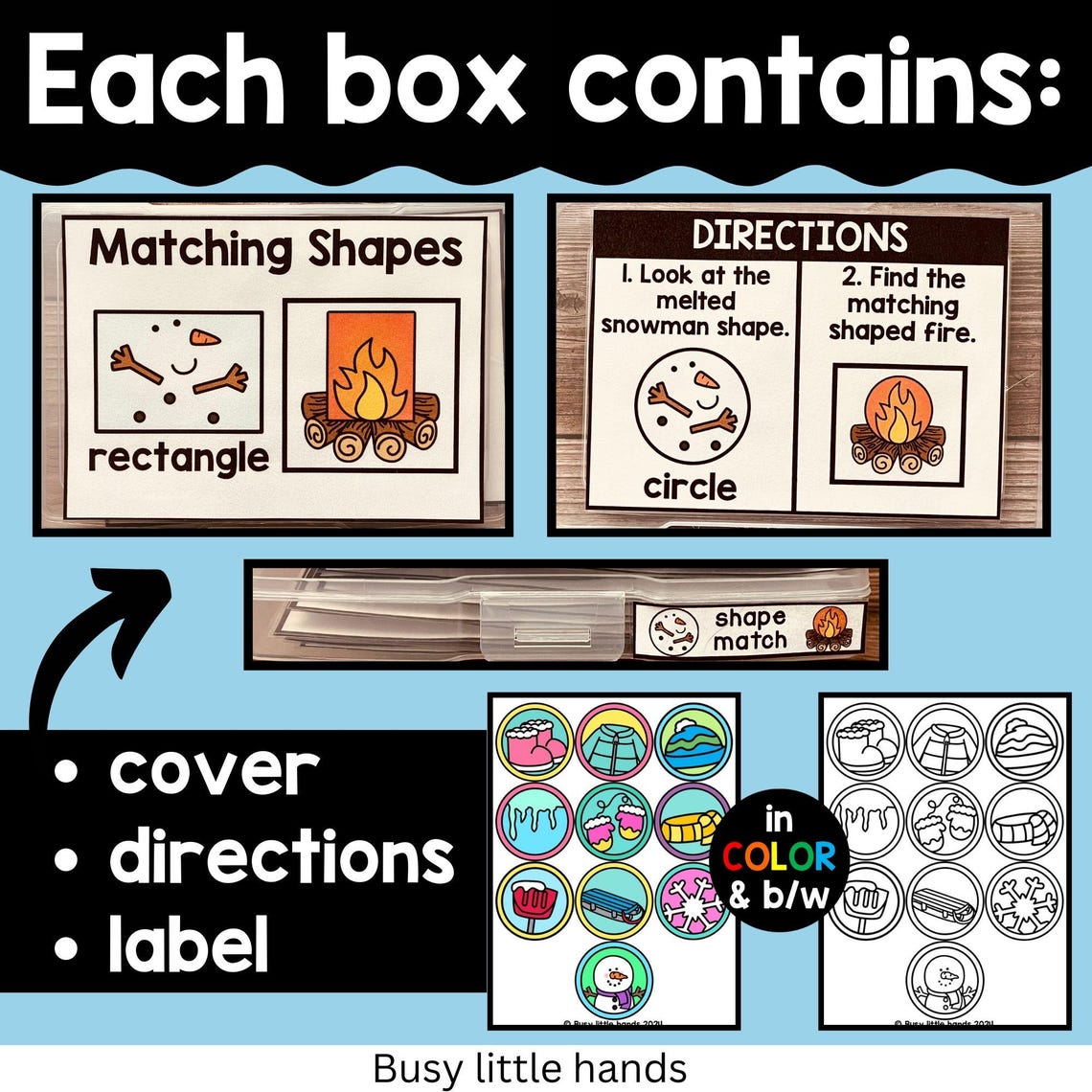 6 Winter Task Boxes for Toddlers, Preschoolers, or Kindergarten ...