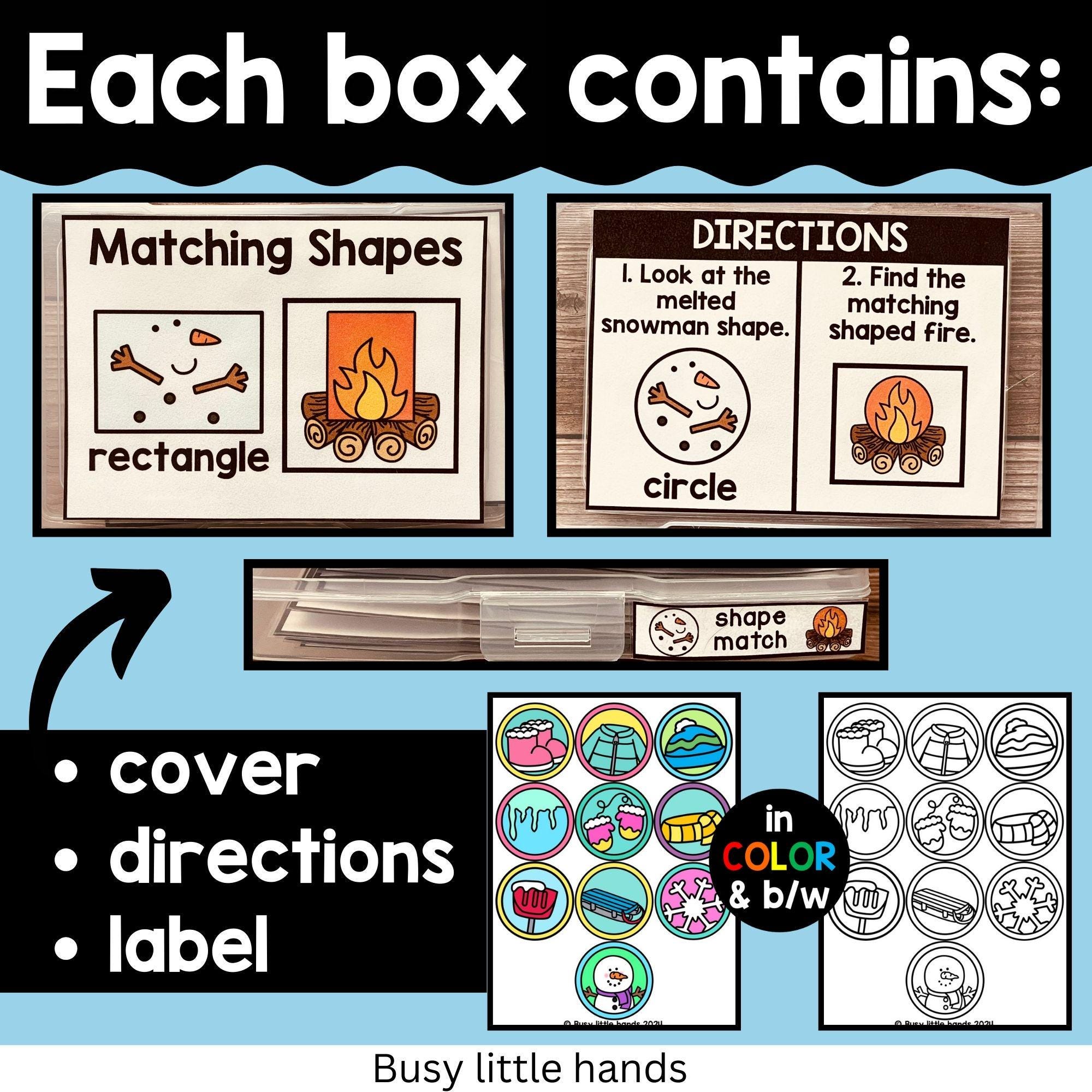 6 Winter Task Boxes for Toddlers, Preschoolers, or Kindergarten ...
