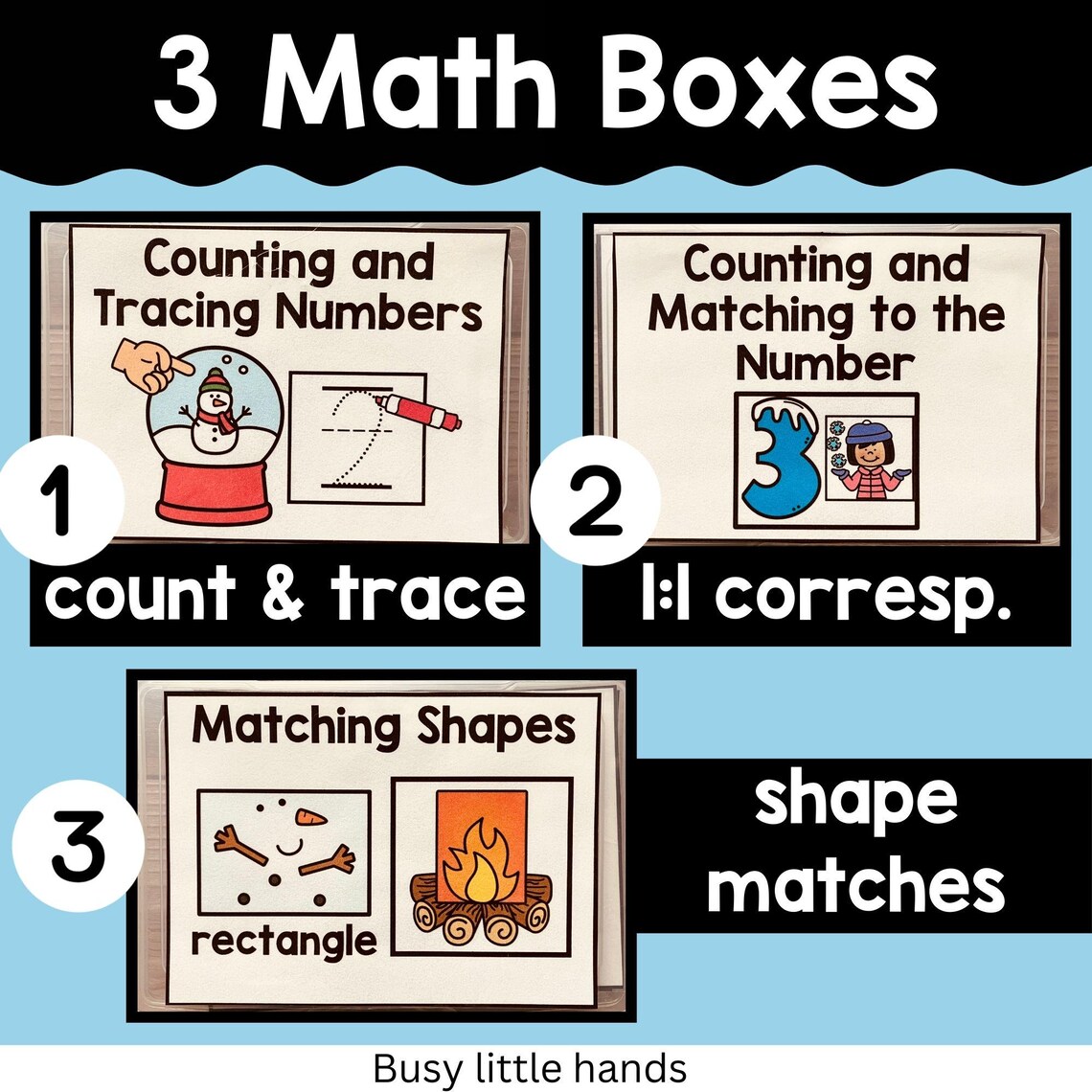 6 Winter Task Boxes for Toddlers, Preschoolers, or Kindergarten ...