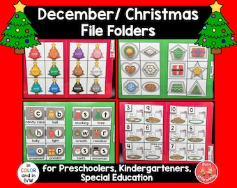 Christmas File Folder Games: Preschool Learning Activities (physical product)