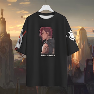 Camiseta unisex Vi Arcane / Jinx / Ekko / Viktor / Jayce / Caitlyn / Silco / Camiseta anime