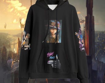 Unisex Arcane &quot;Baby Jinx&quot; Isha Hoodie  | Jinx | Vi | Ekko | Jayce | Viktor | Silco | Caitlyn | Mel | Anime Hoodie | Best Gift