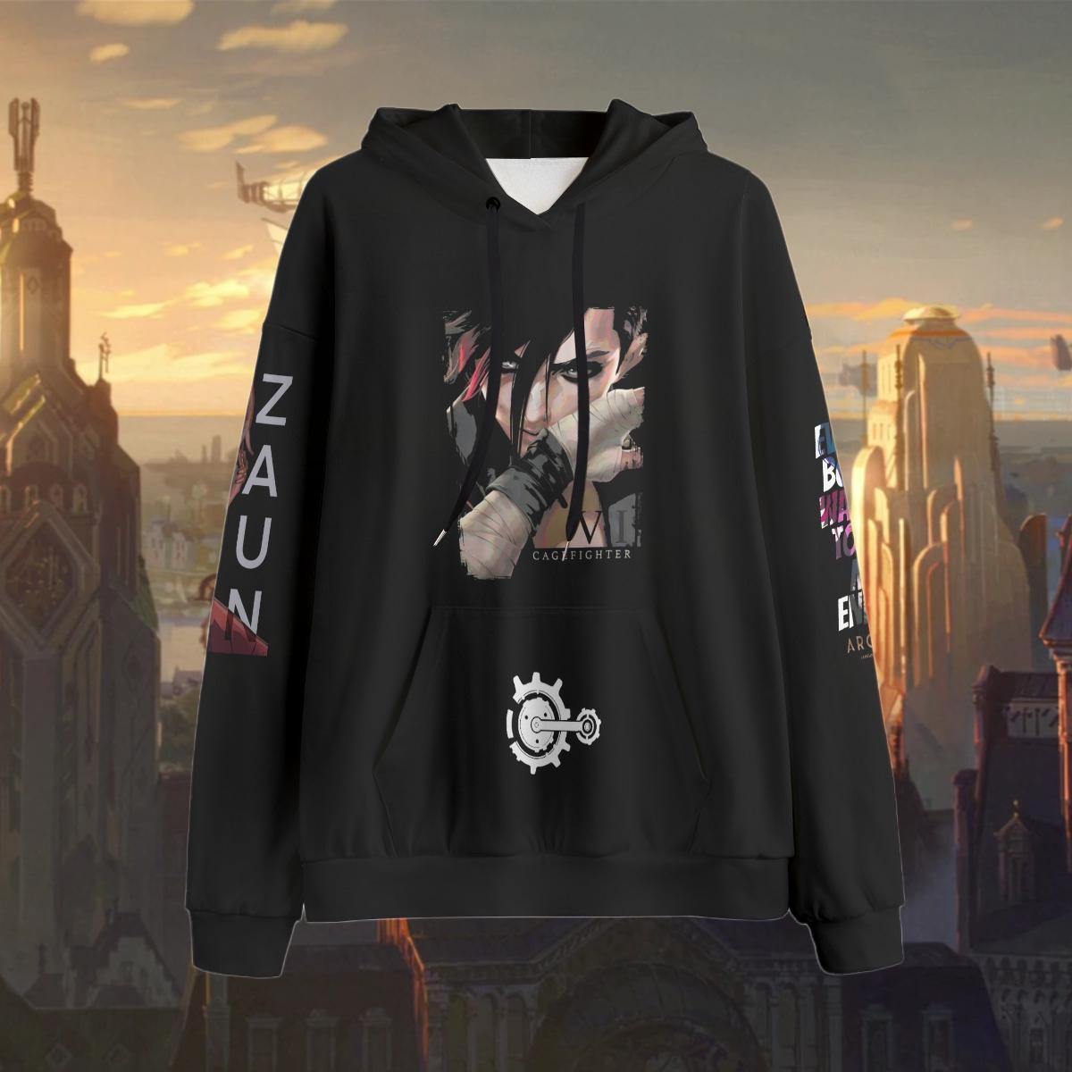 Unisex Vi Arcane Hoodie | Jinx | Viktor | Ekko | Jayce | Caitlyn