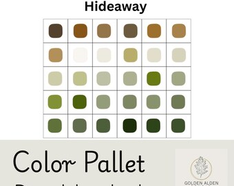Palette di colori Procreate Forest Creature Hideaway / 30 campioni (download digitale)