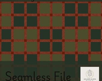 Green Checkers Pattern: Seamless Tileable Design (Digital Download, 3600x3600 px PNGs)