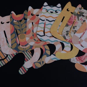 Mystery Cat Bookmarks: Cardstock Bookmark Set, Gifts, Favors (5-Pack)