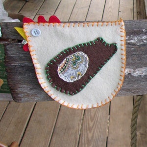 Felt Chicken wall hanging