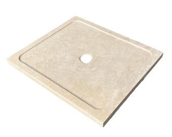 Beige Limestone Slip Resistant Shower Tray - Handcrafted, 100% Natural ...