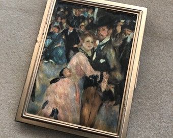 Renoir Silk Vintage Brass Harwood Cigarette Case