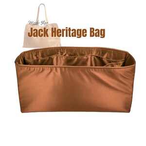 Passend für (Jack Heritage Bag) Satin-Seidenbeutel-Organizer, Einsatz von benutzerdefinierter Größe, Reißverschlusstasche, Flaschenfach