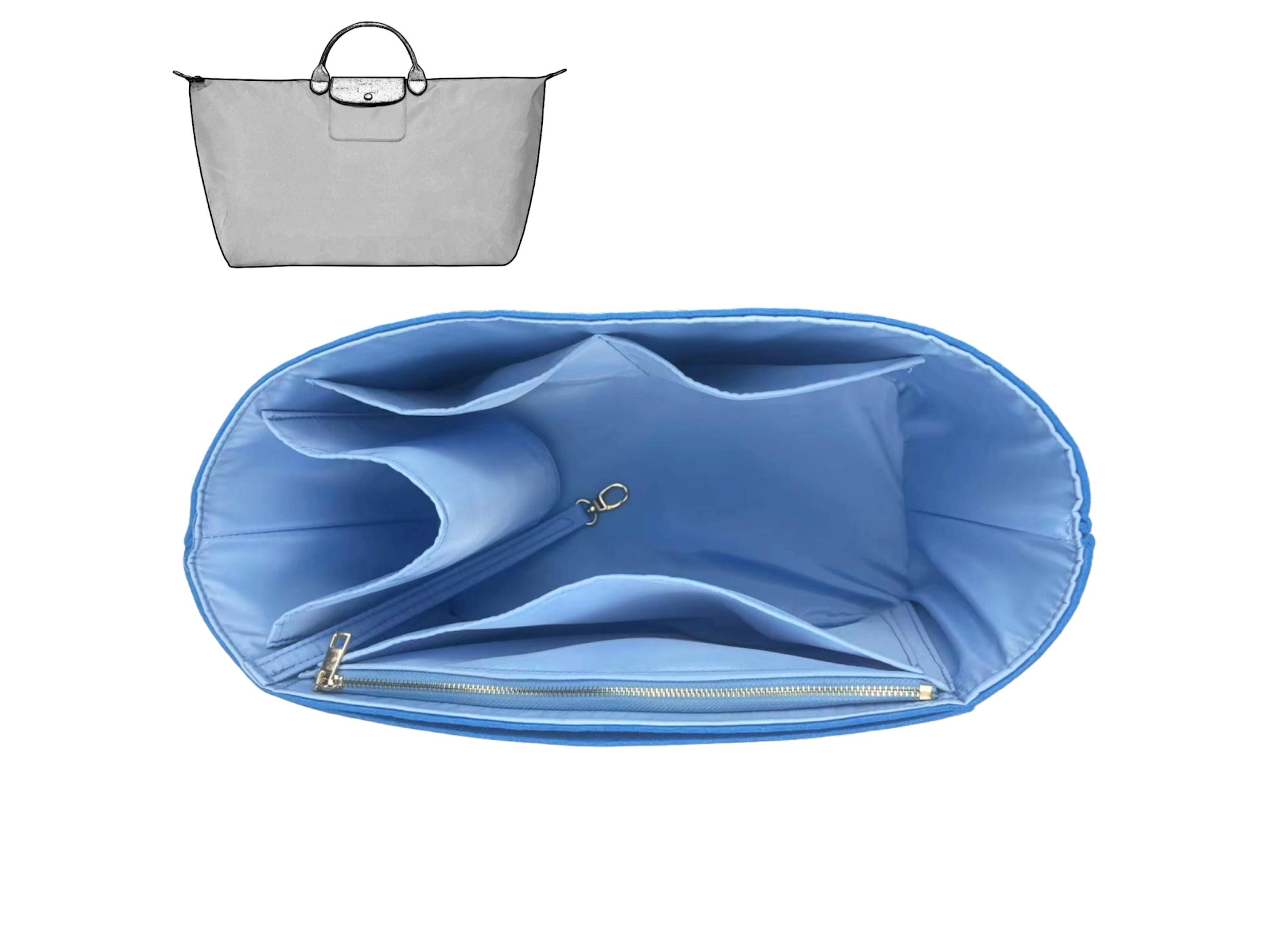 Fits (Le Pliag. Travel Bag) Waterproof Insert, Energy, Original M Medium, S Small, Expandable, Nylon Organizer Water Resistant, Key Hook