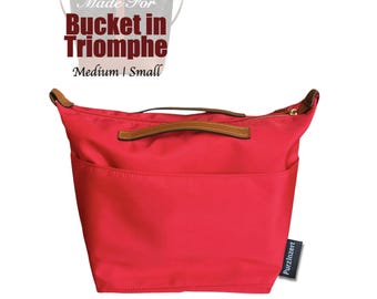 Passend für (Eimer in Triomphe) Mittel Kleine Mini, wasserdichte Nylon Tasche Organizer, (Style Zip Cover mit Griff)