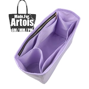 Fits (Artois Bag) Waterproof Nylon Bag Organizer, Tote Insert, GM MM PM Large Medium Small, Zipped Pocket and Water Bottle Holder