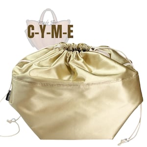 Passend für (C Y M E Bag) Satin Silk Bag Organizer mit Kordelzug, Größe Large Small Mini, Reißverschlusstasche, perfekte Passform, kleine Beuteleinlage