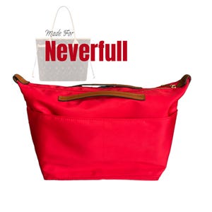 Passend für (Neverfull Tote) Wasserdichte Nylon Tasche Organizer, GM mm PM bb, Reißverschlusstasche Flaschenhalter (Style Zip Cover mit Griff)