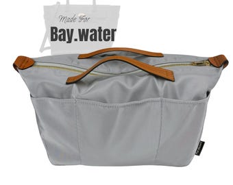 Fits (Bay.water Bag) Waterproof Nylon Tote Organizer, Mini Micro Zipped Small Soft North South, Water Bottle Holder (Zip Cover with Handle)