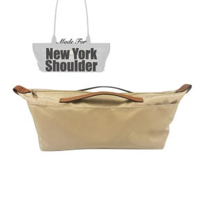 Fits (New York Shoulder) Waterproof Nylon Bag Organizer, Midi Tote, Zipped Pocket Bottle Holder (Style Zip Cover with Handle)