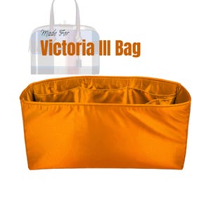 Passend für (Victoria III Bag) Satin Silk Bag Organizer, Fourre bis 35 Mini, Einsatz von benutzerdefinierter Größe, Reißverschlusstasche, Flaschenfach