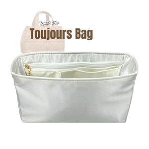 Passend für (Toujours Bag) Satin Silk Bag Organizer, groß, mittel klein, kundenspezifische Größe, Reißverschlusstasche, Flaschenfach