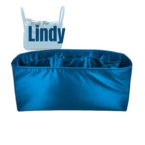 Passend für (Lindy Bag) Satin Silk Bag Organizer, 26 30 34 Mini, Einsatz von benutzerdefinierter Größe, Reißverschlusstasche, Flaschenfach
