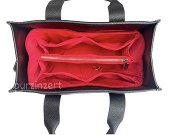 Passend für (Jacobs Tote), große, mittelgroße, kleine Crossbody, wasserdichte Tasche Insert Organizer, Reißverschlusstasche, Schlüsselhakenverschluss, wasserfeste Liner