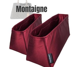 Geschikt voor (Montaigne-tas) satijnen zijden tasorganizer, portemonnee-inzetstuk, aangepast, ritsvak, flessenvak, trapeziumvorm