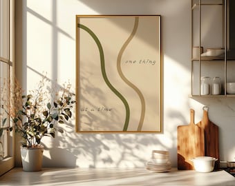 Japandi Minimalist Wall Art – Printable Motivational Quote Neutral Decor