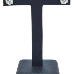 Elegance Luxury 8 Carat Lab Grown Diamond Stud Earrings - E/VS1 Round Cut Certified - 14k White Gold Prong Set, Gift for Women Luxury Set