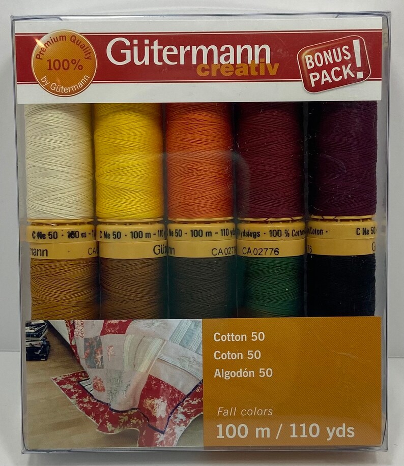 GUTERMANN Thread. Cotton 50 Wt.fall Etsy