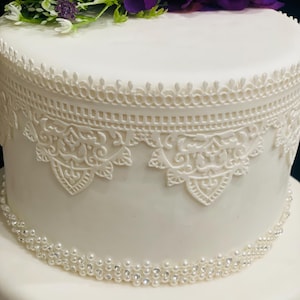 2 Sugar Lace Cake Border | Edible Lace | Cake Lace | Sugar Lace