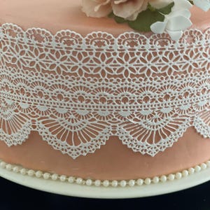 2 Sugar Lace Cake Border |Sugar Lace | Edible Lace | Cake Lace |