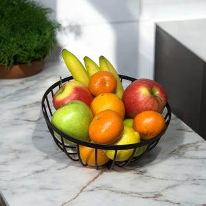 Modern Metal Fruit Bowl - Kitchen Decor Centerpiece