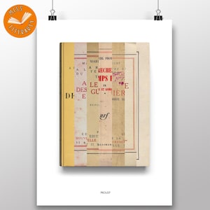 Marcel Proust - Spliced Front Covers Print - Abstract Literary Poster