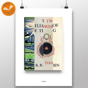 JRR Tolkien - First Edition Covers Print - Abstract Literary Poster