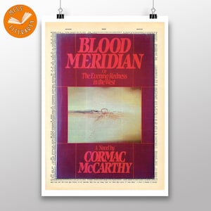 Blood Meridian - First Edition Cover  - Vintage Dictionary Page Print - Cormac McCarthy