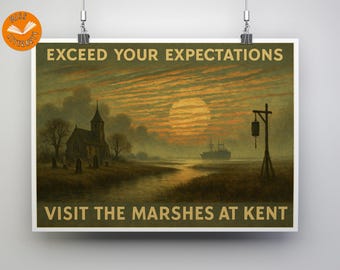Great Expectations - Vintage Travel Style Poster - Charles Dickens - Literary Gift