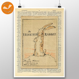 The Velveteen Rabbit - 1st Edition Cover - Vintage Dictionary Page Print - Margery Williams