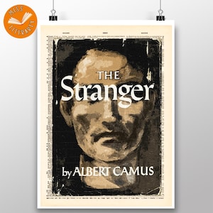 The Stranger - 1st Edition Cover - Vintage Dictionary Page Print - Albert Camus - The Outsider - L&#39;etranger