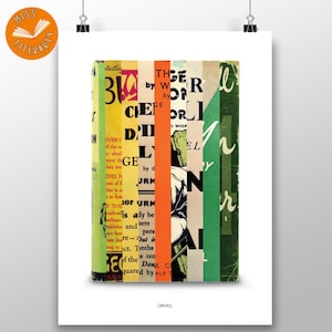 George Orwell - Spliced Front Covers Print - Abstract Literary Poster
