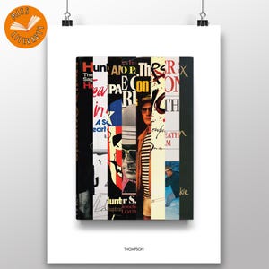 Hunter S Thompson - First Edition Covers Druck - Abstraktes literarisches Poster