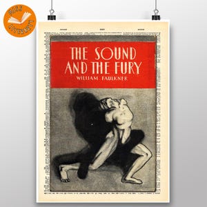 The Sound and The Fury - 1st Edition Cover - Vintage Dictionary Page Print - William Faulkner