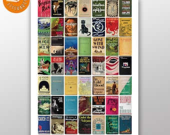 20th Century Literature Poster: Greatest Novels Print, Book Lover Gift