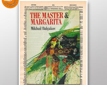 The Master and Margarita - 1st Edition Cover - Vintage Dictionary Page Print - Mikhail Bulgakov