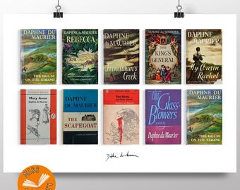 Daphne Du Maurier - Collected Books Print - First Edition Covers