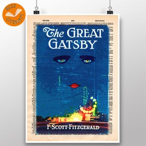 The Great Gatsby - First Edition Cover - Vintage Dictionary Page Print - F. Scott Fitzgerald