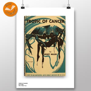 Tropic of Cancer Book Cover Poster | Henry Miller, Tropic of