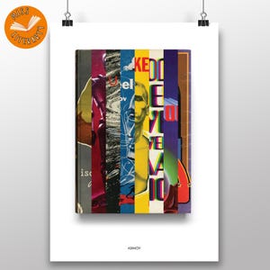 Isaac Asimov - Spliced Bibliography Print - Abstract Literary Gift