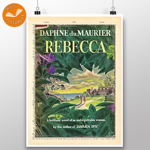 Rebecca - First Edition Cover - Vintage Dictionary Page Print - Daphne Du Maurier